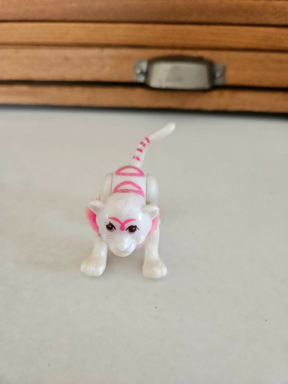 🧡3/$15 1996 McDonald's Happy Meal Tonka Littlest Pet Shop Pink and White Tiger